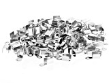 Stainless Steel Folding End Crimps with Ring in 3 Sizes Appx 450 Pieces Total
