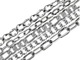 Stainless Steel Unfinished Chain and Findings Kit Appx 40 Pieces Total