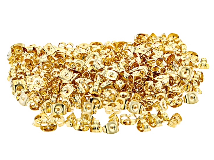18K Gold over Stainless Steel Butterfly Earring Back Appx 150 Pairs Appx 0.7mm Hole