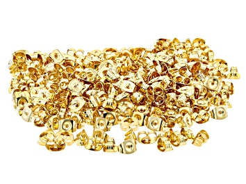 100 Pcs 4mm Gold Plated Round Beads Hole 1.50mm 18K Gold Plated Over Brass.  Excellent Quality