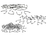 Stainless Steel U Shaped Connectors in 3 Sizes Appx 80 Pieces Total