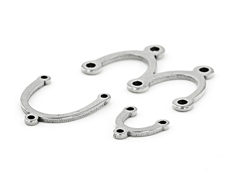 Stainless Steel U Shaped Connectors in 3 Sizes Appx 80 Pieces Total