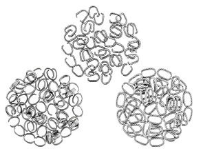 Stainless Steel Pinch Bail Kit in 3 Designs Appx 150 Pieces Total