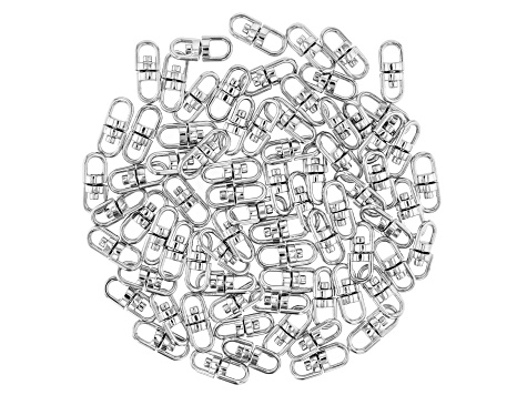 Swivel Connectors in 2 Sizes in Silver Tone Appx 150 Pieces Total