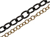 Chain Set of 13 in Assorted Styles and Tones with Lobster Style Clasp Appx 18" in length