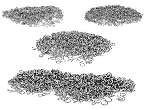 Stainless Steel Jump Rings in 4 Sizes Appx 4,000 Pieces Total