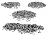 Stainless Steel Jump Rings in 4 Sizes Appx 4,000 Pieces Total
