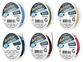 Soft Flex 49-Strand Beading Wire Set of 6 Appx 60ft Total