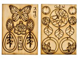 Vintaj Lily Lotus Wooden Jewelry Pop-Outs Appx 41 Pieces Total