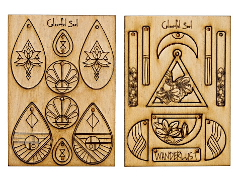 Vintaj Lily Lotus Wooden Jewelry Pop-Outs Appx 41 Pieces Total