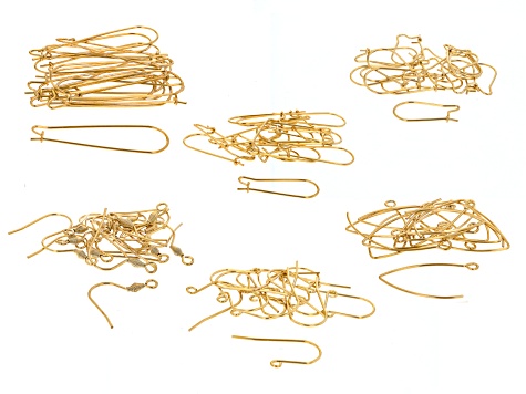 18K Gold over Stainless Steel Earwires in 6 Styles Appx 50 Pairs