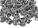 Slider Bails in 3 Designs in Antiqued Silver Tone Appx 180 Pieces Total