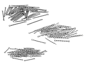 Stainless Steel Twisted Bar Connectors in 3 Sizes Appx 150 Pieces Total