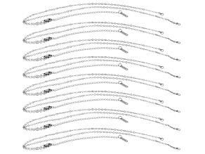 Stainless Steel Necklace Foundation with Extender Set of 8