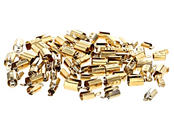 Picture of 18K Gold over Stainless Steel End Caps in 4 Sizes Appx 80 Pieces
