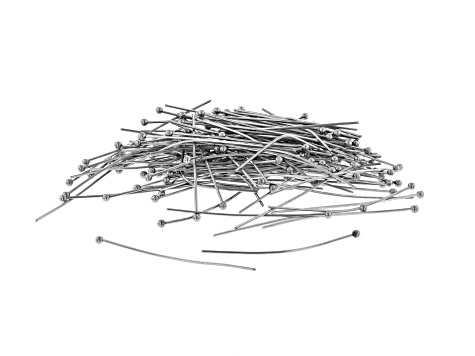 Stainless Steel Ball Headpins in 2 Sizes Appx 300 Pieces Total