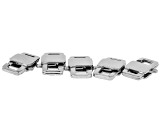 Stainless Steel Square Lobster Style Clasps in 4 Styles Appx 20 Pieces