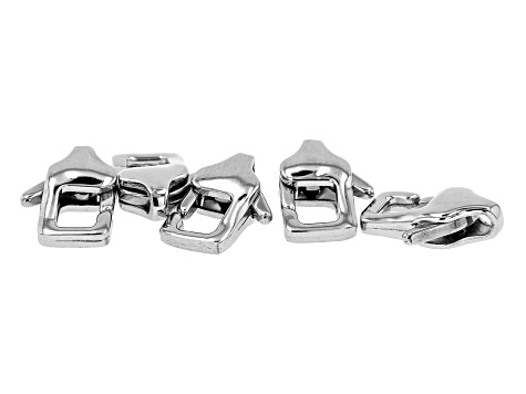 Stainless Steel Square Lobster Style Clasps in 4 Styles Appx 20 Pieces