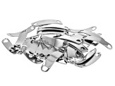 Stainless Steel ID Bracelet Connectors in 4 Styles Appx 40 Pieces Total