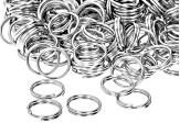 Stainless Steel Split Rings in 3 Sizes Appx 600 Pieces Total