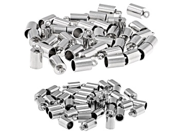 Picture of Stainless Steel End Caps in 2 Sizes Appx 80 Pieces Total