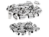 Stainless Steel End Caps in 2 Sizes Appx 80 Pieces Total