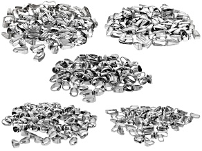 Stainless Steel Fold Over Bails in 5 Sizes Appx 500 Pieces Total