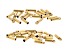 18K Gold over Stainless Steel End Caps in 2 Sizes Appx 40 Pieces Total