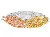Jump Rings in Silver Tone, Gold Tone, and Rose Gold Tone Appx 300 Pieces Total