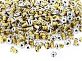 Bullet Earring Backs appx 5.5x4.5mm in Gold Tone and Silver Tone 1,000 Pieces Total