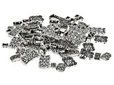 Antiqued Silver Tone Connectors in 6 Styles appx 100 Pieces Total