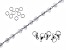 Stainless Steel Chain appx 3M with Round Crystal Glass Beads and Findings appx 15 Pieces Total