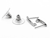 Stainless Steel Earring Findings with Jump Ring and Disc Earring Back appx 100 Pieces Total