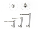 Stainless Steel Earring Findings & Jump Ring in 3 Sizes & Round Disc Earring Back 120 Pieces Total