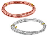 Aluminum Round appx 2mm Diamond Cut Wire in 2 Colors appx 5M in length each