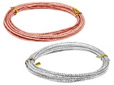 Aluminum Round appx 2mm Diamond Cut Wire in 2 Colors appx 5M in length each
