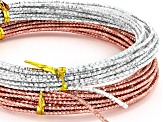 Aluminum Round appx 2mm Diamond Cut Wire in 2 Colors appx 5M in length each