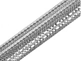 Stainless Steel Set of 10 Finished Chains in Assorted Styles and Sizes