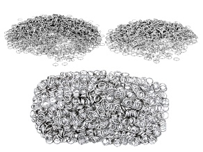 Stainless Steel Round Jump Rings in 3 Sizes appx 4,000 Total Pieces