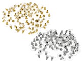 Stainless Steel & 18k Gold over Stainless Steel Bullet Clutch Earring Backs appx 200 Pieces Total