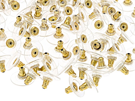 Stainless Steel & 18k Gold over Stainless Steel Bullet Clutch Earring Backs appx 200 Pieces Total