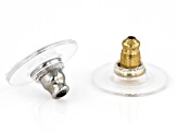 Stainless Steel & 18k Gold over Stainless Steel Bullet Clutch Earring Backs appx 200 Pieces Total