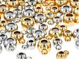 Brass Silicone Slider Bail with Closed Ring in Gold & Silver Tone in 2 Sizes appx 60 Pieces Total
