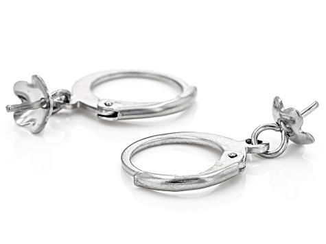 Stainless Steel Round Leaver Back Earring Components with Tulip Cup & Peg appx 50 Pieces