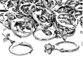 Stainless Steel Round Leaver Back Earring Components with Tulip Cup & Peg appx 50 Pieces
