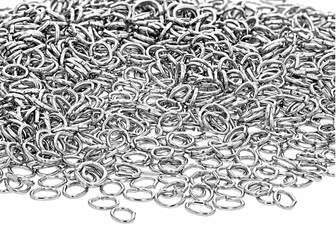 Bright Silver Heavy Duty Large Oval Jump Rings | TierraCast 17 Gauge (50  Pieces)