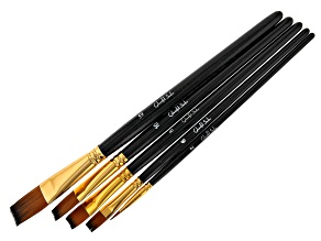 Colorful Soul Soft Bristle Paint Brush Set of 5 in Black