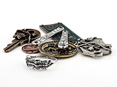 Vintaj Multi Tone Pewter Castings Kit appx 9 Pieces