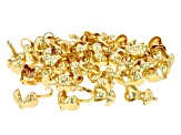 Assorted Shape Clamshell Bead Ends in Gold Tone appx 10x5 Set of 150 Pieces