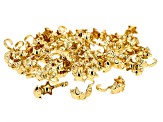 Assorted Shape Clamshell Bead Ends in Gold Tone appx 10x5 Set of 150 Pieces